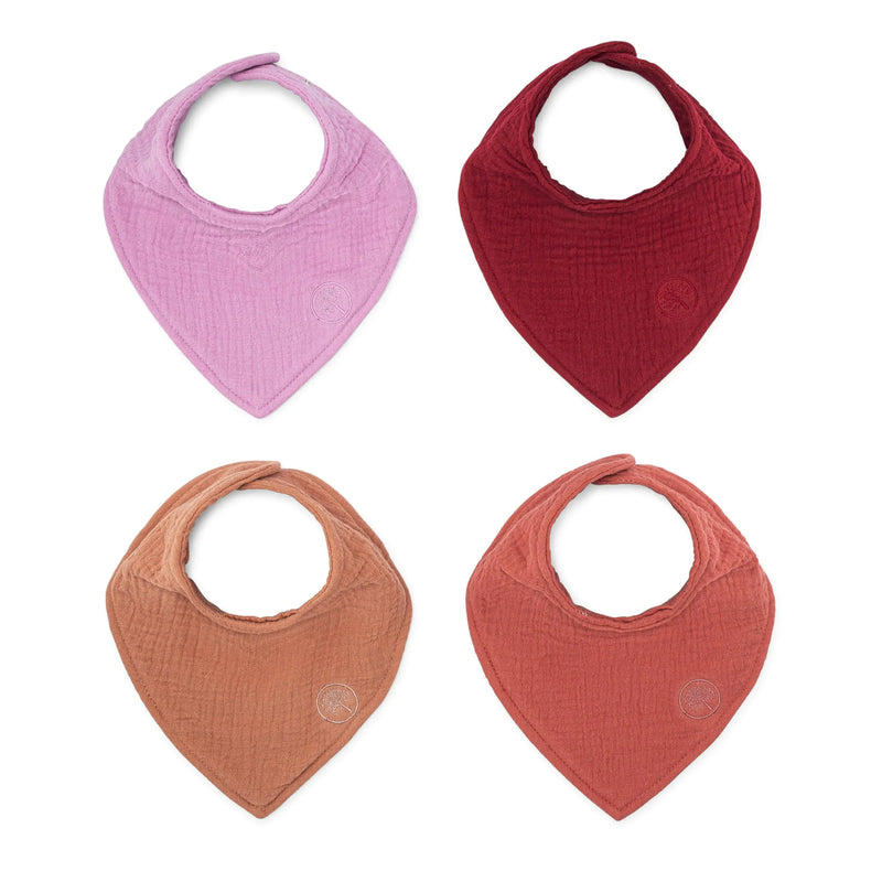Parker Baby Soft Muslin Drool Bibs - Adjustable Cotton Set